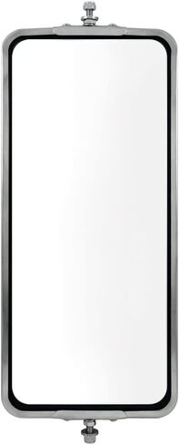 United Pacific 86501B 7" x 16" 18LED Stainless Steel West Coast Mirror, 304 Grade, Universal Fitment, 12V LED, 5/16" Studs – Heated – ONE Mirror in Saudi Arabia