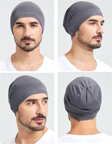 Cooling Skull Caps for Men Women-Thin Breathable Mesh Beanie for Running Skull Cap for Cycling Gym & Outdoor Sports in Saudi Arabia