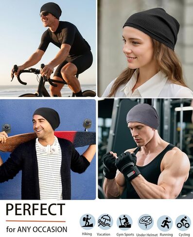 Cooling Skull Caps for Men Women-Thin Breathable Mesh Beanie for Running Skull Cap for Cycling Gym & Outdoor Sports in Saudi Arabia