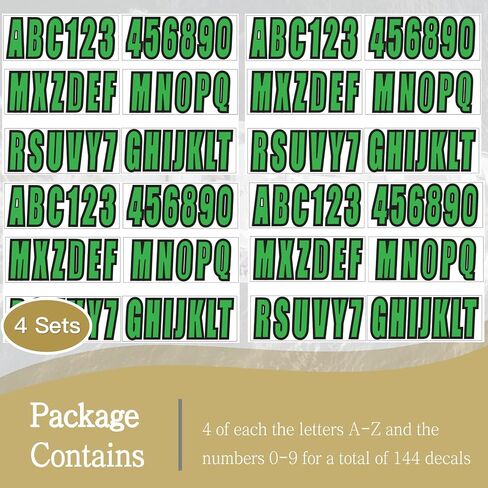 24 Sheets 3 Inch Self Adhesive Vinyl Letters Numbers Stickers for Boat Engine Mailbox House Address Crafts Car Poster Classroom Home Door Window Decor Red in Kuwait