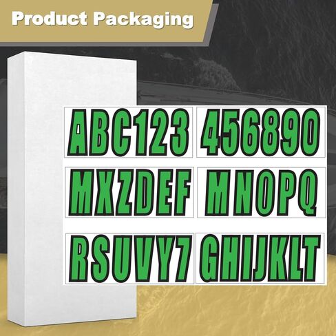 24 Sheets 3 Inch Self Adhesive Vinyl Letters Numbers Stickers for Boat Engine Mailbox House Address Crafts Car Poster Classroom Home Door Window Decor Red in Kuwait