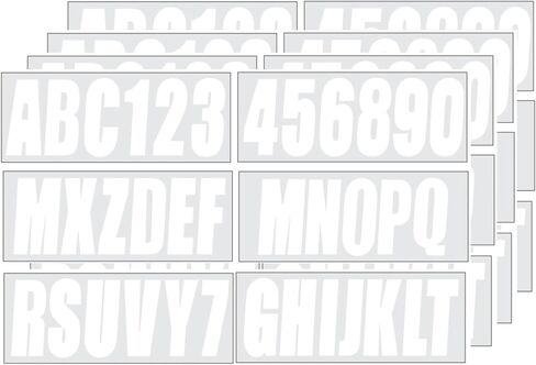 24 Sheets 3 Inch Self Adhesive Vinyl Letters Numbers Stickers for Boat Engine Mailbox House Address Crafts Car Poster Classroom Home Door Window Decor Red in Kuwait