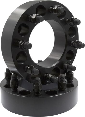Wheel Accessories Parts 2 Pcs Steel Wheel Spacers 8 on 6.50 8x6.50 2.00 Inch Thick 121.3mm Hub M14x1.5 14x1.5 Thread Stud Fits Ram 2500 3500 Single Rear Wheel ｜ Dually Rear Wheel Vehicles F&R in Saudi Arabia