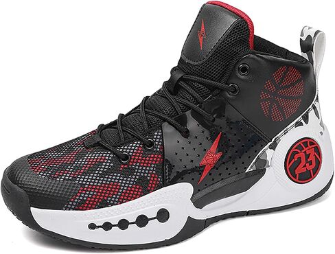Kids Basketball Shoes Boys Girls High Top Sneakers Comfy Breathable Outdoor Cushioning Athletic Shoes for Training Running in Kuwait