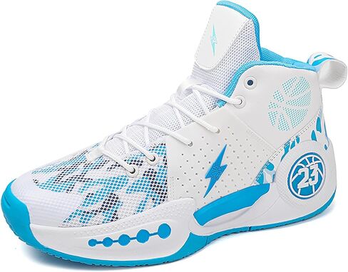 Kids Basketball Shoes Boys Girls High Top Sneakers Comfy Breathable Outdoor Cushioning Athletic Shoes for Training Running in Kuwait