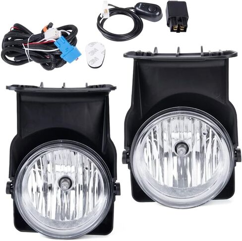 G-PLUS Bumper Fog Lights Pair Compatible With GMC Sierra 1500 2500 3500 2003-2006 Pickup Lamps Left and Right Clear in Saudi Arabia