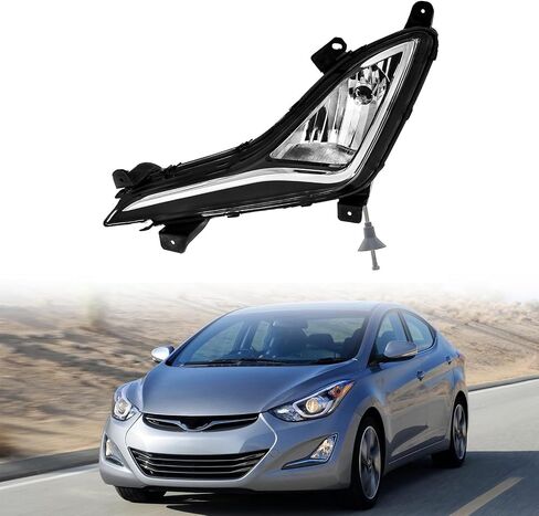 Fog Light Compatible with Hyundai Elantra 2014-2016 Fog Lamp Replace 922023X210 (Right Passenger Side in Saudi Arabia