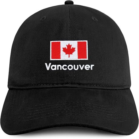 Trendy Apparel Shop Vancouver with Canadian Flag Embroidered Cotton Low Profile Dad Hat in Saudi Arabia