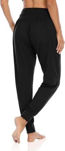 Womens Yoga Sweatpants Workout Joggers Pants Loose Comfy Harem Lounge Pants with Pockets in Saudi Arabia