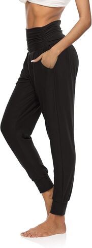 Womens Yoga Sweatpants Workout Joggers Pants Loose Comfy Harem Lounge Pants with Pockets in Saudi Arabia