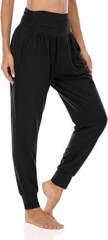 Womens Yoga Sweatpants Workout Joggers Pants Loose Comfy Harem Lounge Pants with Pockets in Saudi Arabia