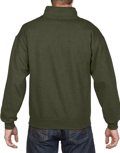 Gildan mens Fleece Quarter-Zip Cadet Collar Sweatshirt, Style G18800, Blackberry, Large in Saudi Arabia
