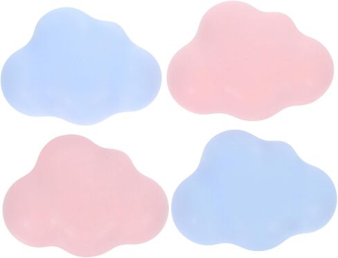 Cabilock 4pcs Cloud Shaped Ceramic Drawer Pulls for Boy Girl Furniture Easy Installation Boy Girl-Friendly Design Pink and Light Blue for Dresser and Cabinet Upgrades in Saudi Arabia