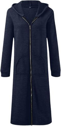 Long Zip Up Hoodie Boys Girls Fleece Lined Loose Fit Sweatshirt Fall Winter Casual Comfort Trendy Jackets Cardigan in Saudi Arabia