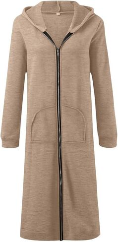 Long Zip Up Hoodie Boys Girls Fleece Lined Loose Fit Sweatshirt Fall Winter Casual Comfort Trendy Jackets Cardigan in Saudi Arabia