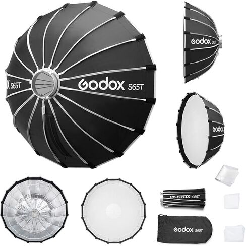 Godox Softbox Godox S85T 85cm/33.5in Quick Release Umbrella Softbox, Bowens Mount with Removable Front and Inner Diffusers for Photography, Live Streaming and Travel in Kuwait