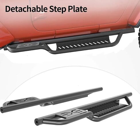 Steel Side Step Nerf Bars Fit for Je*p Wrangler YJ/TJ 2 Door 1987-2006 in Saudi Arabia