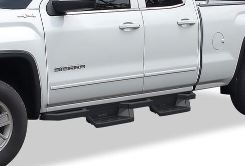 APS Drop Steps Running Boards Compatible with Chevy Silverado GMC Sierra 2007-2018 Double Cab Extended Cab & 2500 HD 2019 (Exclude 07 Classic)(Include 19 1500 LD) | Stainless Steel Steps | Anti-Slip in Saudi Arabia