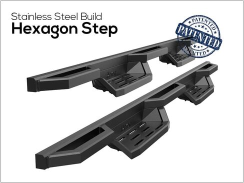 APS Drop Steps Running Boards Compatible with Chevy Silverado GMC Sierra 2007-2018 Double Cab Extended Cab & 2500 HD 2019 (Exclude 07 Classic)(Include 19 1500 LD) | Stainless Steel Steps | Anti-Slip in Saudi Arabia