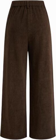 CIDER Womens Wide Leg Corduroy Pants Middle Waist Casual Stylish Trousers in Saudi Arabia
