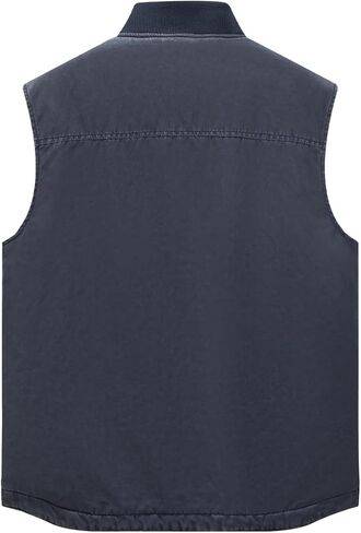 سترة رجالية من القماش الكتاني من Msmsse ملابس خارجية بدون أكمام مع جيوب in Kuwait