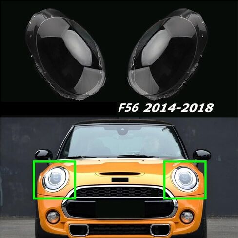 Compatible for F55 F56 F57 2014-2018 Headlight Lens Cover 1 Pair Clear Headlamp Shell Transparent Lampshade(1 Pair) in Saudi Arabia