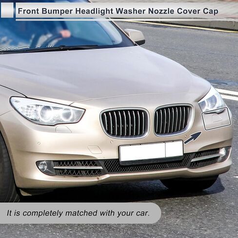Front Left Side Bumper Headlight Washer Nozzle Cover Cap for BMW 535i GT Strong Durable Bumper Trim Nozzle Cover No.51117332669 Unpainted 1 Pcs in Saudi Arabia