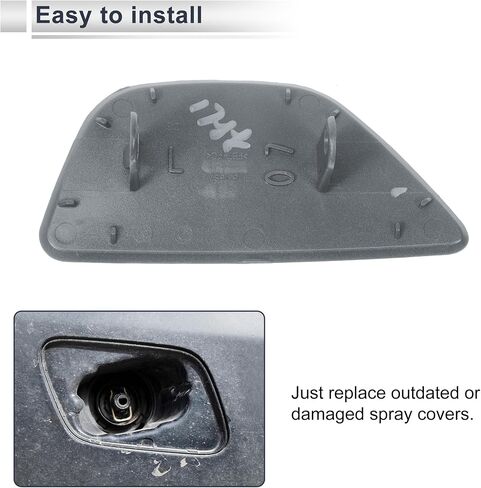 Front Left Side Bumper Headlight Washer Nozzle Cover Cap for BMW 535i GT Strong Durable Bumper Trim Nozzle Cover No.51117332669 Unpainted 1 Pcs in Saudi Arabia
