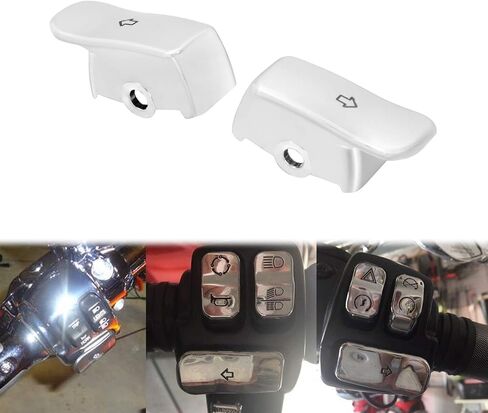 Motorcycle Turn Signal Switch Extension Cap Fit for Harley Softail Dyna Fatboy Sportster XL 883 1200 Chrome in Saudi Arabia