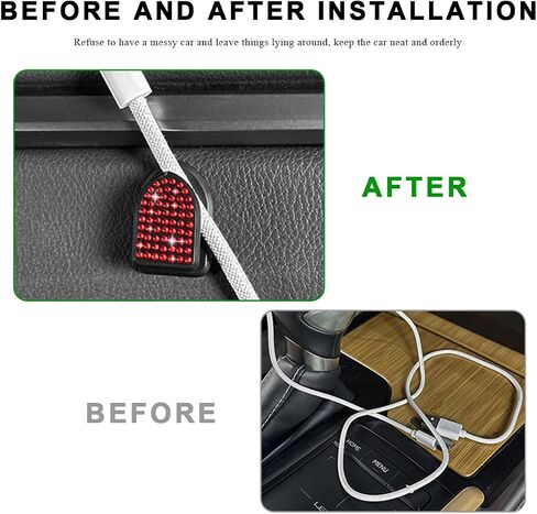 4 PCS Bling Car Mini Hooks, Cute Rhinestone Adhesive Back Seat Auto Hangers, Multifunctional Crystal Hanging Storage Hook for Vehicle Dashboard Wall Hat Coat Towel Key (Black) in Saudi Arabia
