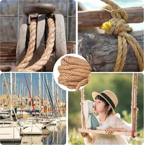 Polypropylene Rope - 1/4 Inch Yellow Nylon Rope, 500 Feet Long - Ideal for Tarps, Tie-Downs, Home Improvement & Hardware Needs in Saudi Arabia