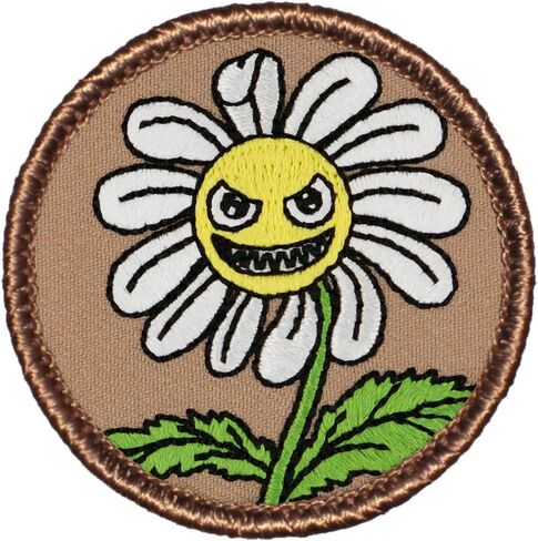 Carnivorous Daisies Patrol Patch - 2" Diameter Round Embroidered Patch (Sew-on) in Saudi Arabia