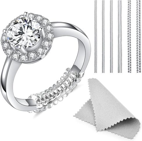 مقاسات الحلقات للحلقات الفضفاضة، واقيات الحلقات للحلقات الفضفاضة تناسب أي حلقات، أداة ضبط حجم الحلقة غير المرئية لا تنزلق ولا تدور (12 قطعة) in Kuwait