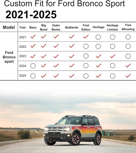الحصير الأرضية لسيارة Ford Bronco Sport فقط 2021 2022 2023 2024 2025 TPE المطاط حصير شحن السيارات جميع الأحوال الجوية حصيرة حماية شديدة التحمل لمسند الظهر باللون الأسود in Kuwait