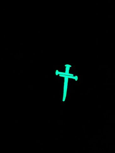 Christian Cross Baseball Cap, Religious 3 Nail Design, Typhoon CAMO HAT w/Glow in The Dark Cross | Jesus Christian Hat USA Flag Brim Adjustable Hat and Free Decal. in Saudi Arabia