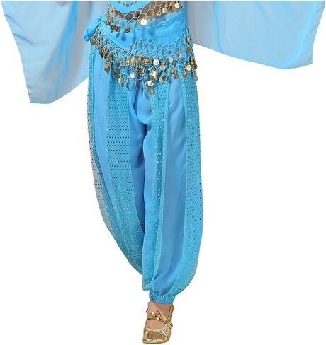 Generic Sequin Pants Belly Dance Performance Dance Pants Chiffon Highlight Pants Work Clothes for Women Office Dresses in Saudi Arabia