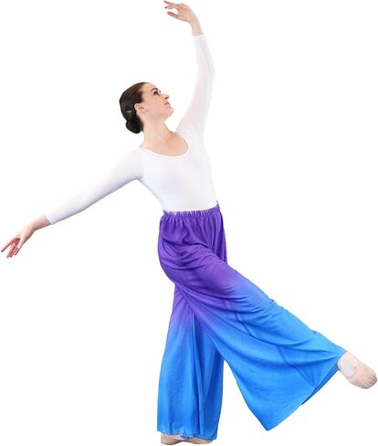 Danzcue Womens Watercolor Celebration of Spirit Palazzo Pants for Praise Dance in Saudi Arabia