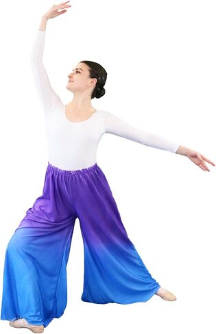 Danzcue Womens Watercolor Celebration of Spirit Palazzo Pants for Praise Dance in Saudi Arabia