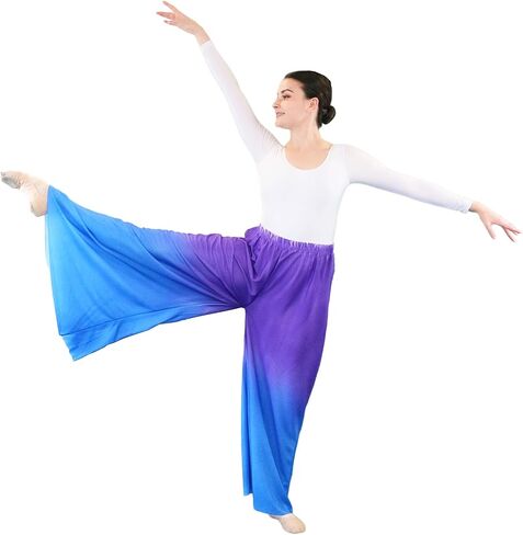 Danzcue Womens Watercolor Celebration of Spirit Palazzo Pants for Praise Dance in Saudi Arabia