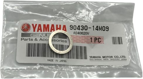 حزمة واحدة متوافقة مع YAMAHA 3-PACK حشية لولبية لتصريف الزيت الخارجي 4-Stroke 90430-14M09-00 تحتوي على حشية لولبية واحدة وقمع in Saudi Arabia