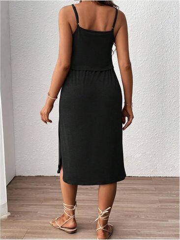 OYOANGLE Women's Maternity Nursing Dress Breastfeeding Spaghetti Strap Pregnancy Dresses in Saudi Arabia