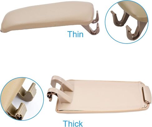 marddpair Beige Leather Armrest Center Box Console Lid Cover Replacement for A4 S4 B7 2004-2008 in Saudi Arabia