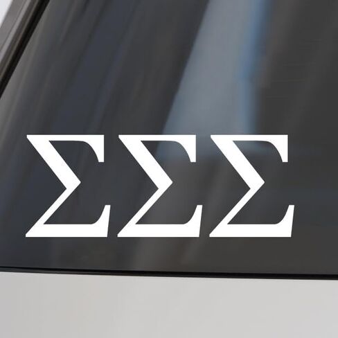 Sorority Shop Sigma Sigma Sigma Car Decal Sticker- Greek Letters Design, Officially Licensed Tri Sigma Sorority Window Sticker in Saudi Arabia