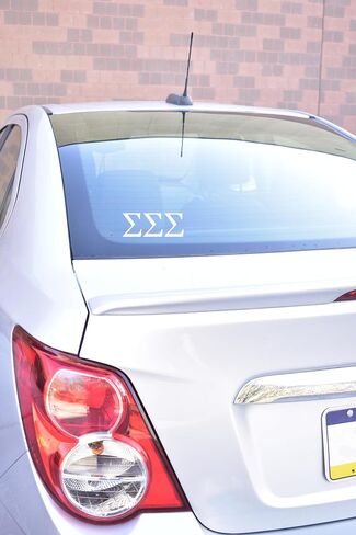 Sorority Shop Sigma Sigma Sigma Car Decal Sticker- Greek Letters Design, Officially Licensed Tri Sigma Sorority Window Sticker in Saudi Arabia