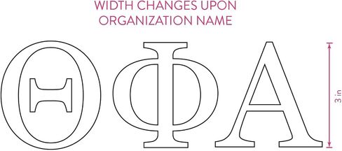 Sorority Shop Sigma Sigma Sigma Car Decal Sticker- Greek Letters Design, Officially Licensed Tri Sigma Sorority Window Sticker in Saudi Arabia