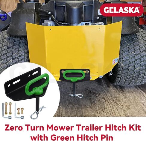 GELASKA Universal Zero Turn جزازة العشب وصلة وصلة مقطورة مع دبوس وصلة مقطورة ومجموعة أدوات التجميع، مجموعة وصلة سحب جزازة العشب العالمية السميكة شديدة التحمل مع دبوس (أخضر) in Kuwait