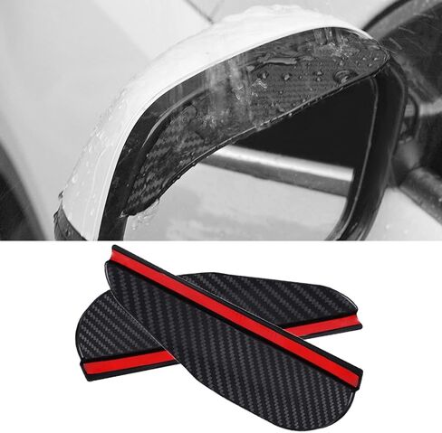 2PCS Car Rear View Mirror Rain Visor Guard, Universal for Cars, Trucks and SUVs (Black) in Saudi Arabia