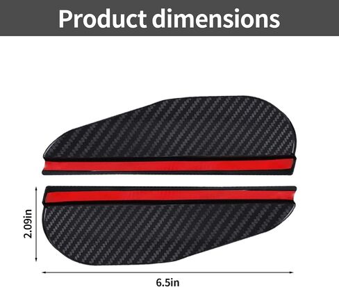2PCS Car Rear View Mirror Rain Visor Guard, Universal for Cars, Trucks and SUVs (Black) in Saudi Arabia