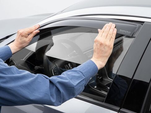 عاكسات النوافذ الجانبية المخصصة من WeatherTech لسيارة Ford Escape، Escape Hybrid، Escape Plug-in Hybrid - (82949IM)، مجموعة أمامية وخلفية - لون داكن in Kuwait