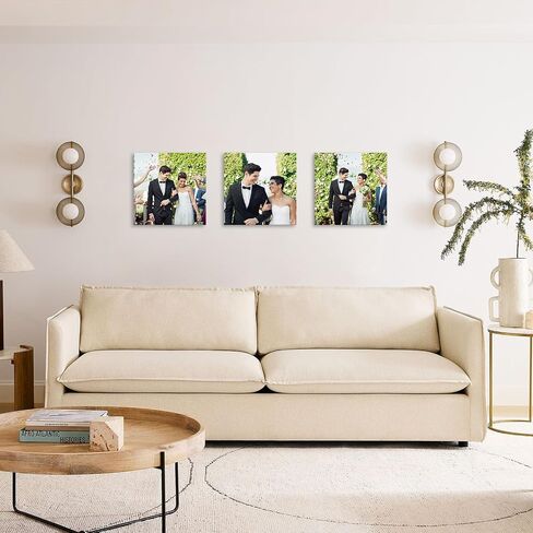 DBLAKI 3 Pieces Personalized Photo to Canvas Print - Canvas Prints With Your Photos, Custom Framed Canvas Wall Art 12"x12"x3pcs in Saudi Arabia